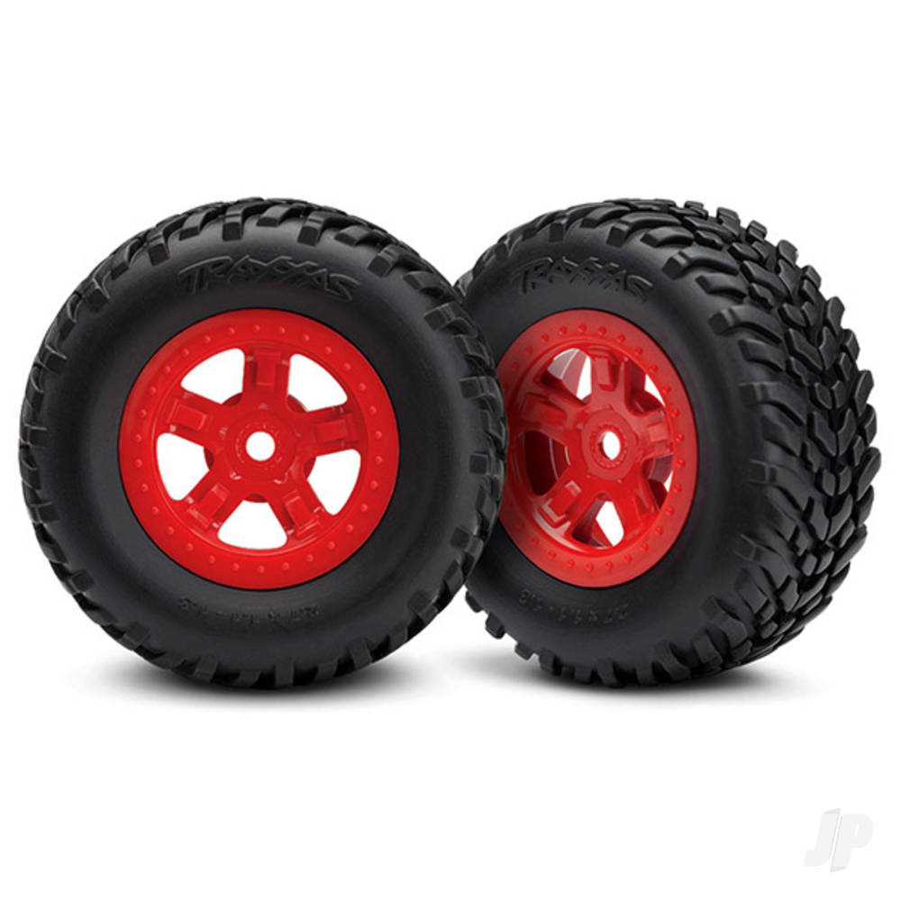 Traxxas Wheels & Tyres, Assembled Glued SCT Off-Road Racing Tyres (1 Each, Right and Left)