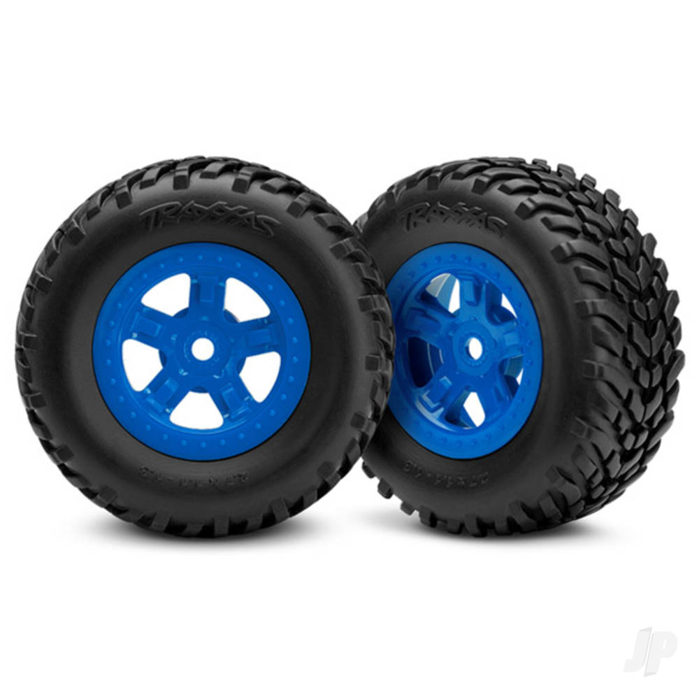 Traxxas Wheels & Tyres, Assembled Glued SCT Off-Road Racing Tyres (1 Each, Right and Left)-1