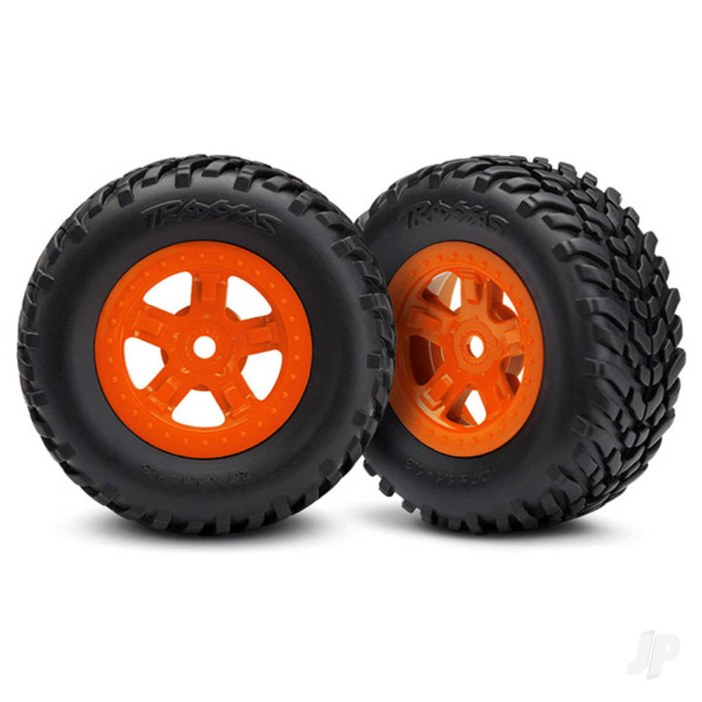 Traxxas Wheels & Tyres, Assembled Glued SCT Off-Road Racing Tyres (1 Each, Right and Left)