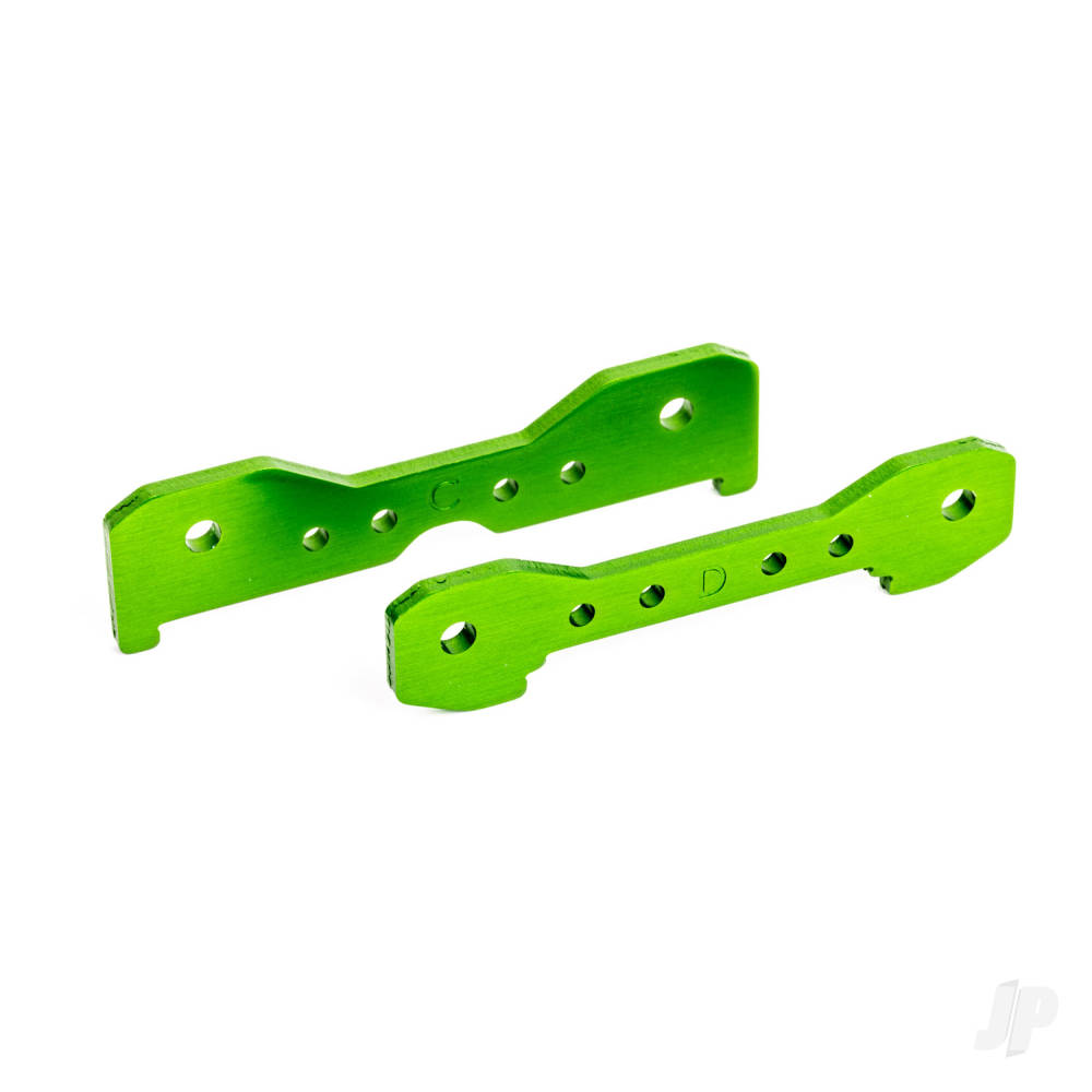 Traxxas Tie bars, rear, 6061-T6 aluminium (Green-anodised)