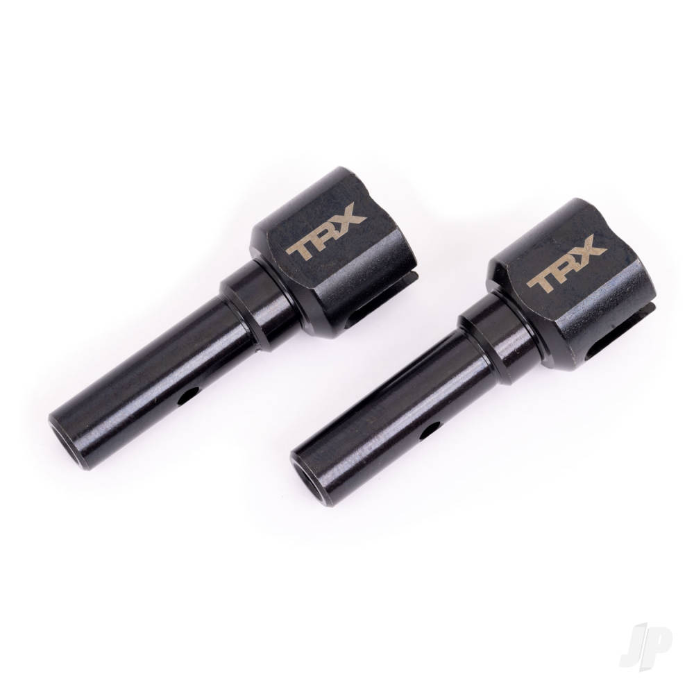 Traxxas Stub axles, hardened steel (2) (for use only with #9557 driveshaft) (fits Sledge)