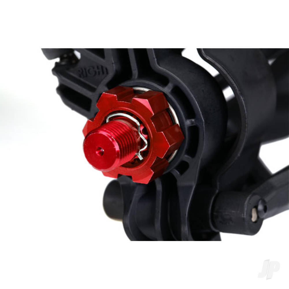 Traxxas Wheel Hubs, hex, aluminium (Red-anodised) (4 pcs)-2