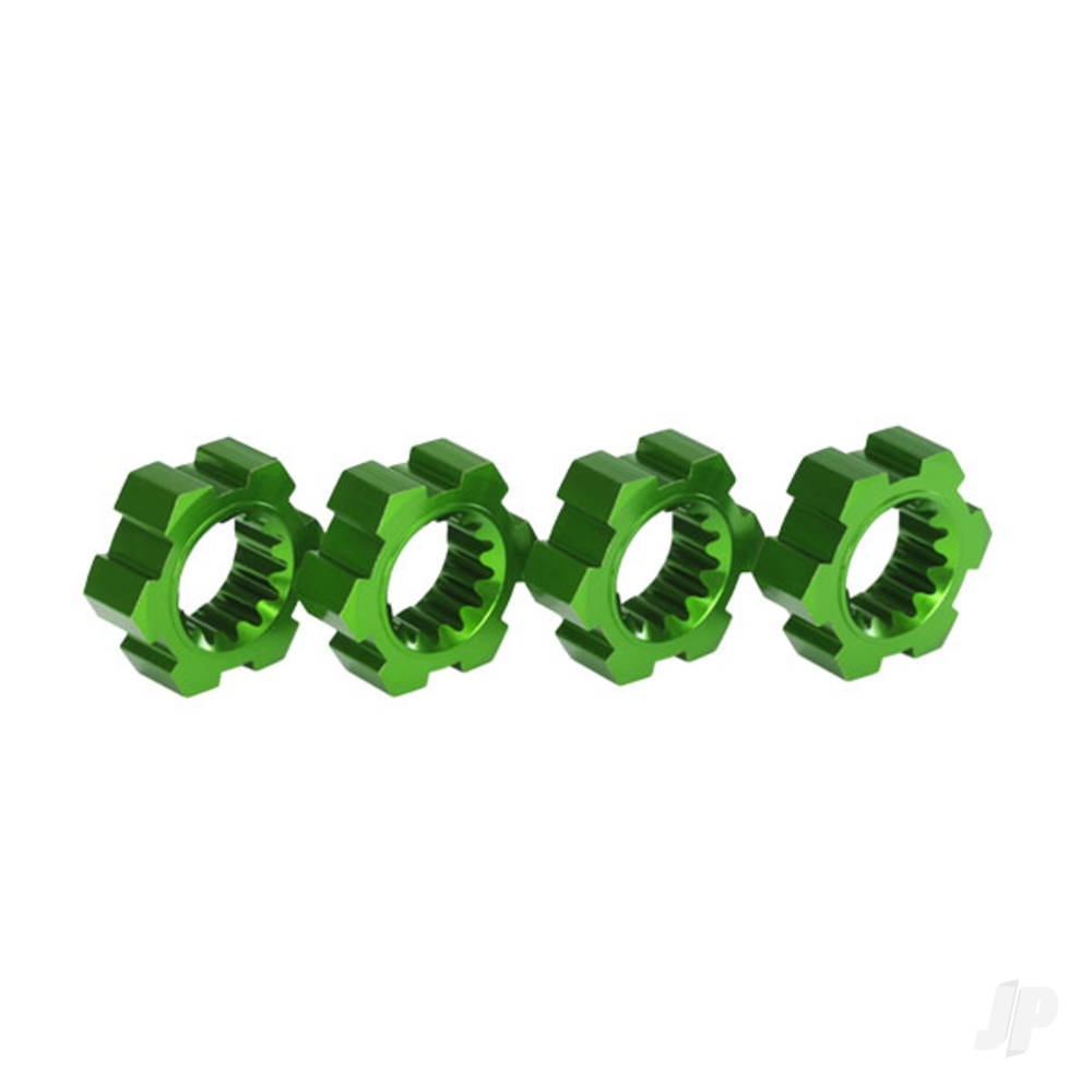 Traxxas Wheel Hubs, hex, aluminium (Green-anodised) (4 pcs)