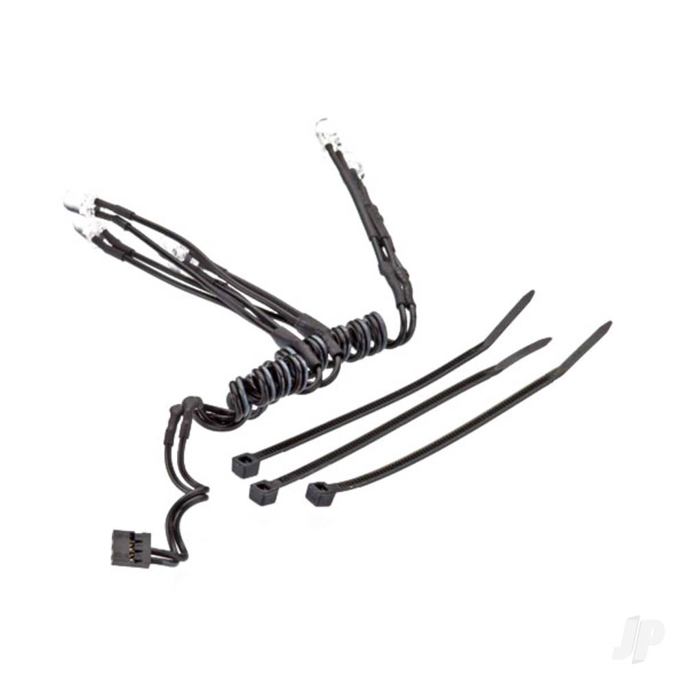 Traxxas LED lights, chassis harness (4 clear, 2 red) (1)/ wire tie (3) (requires power supply #7286)