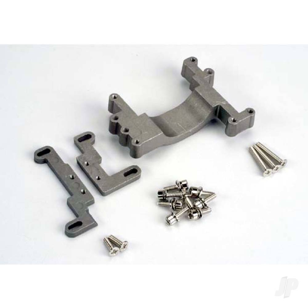 Traxxas Engine mount, 2 piece, aluminium (with screws) (N. Stampede)