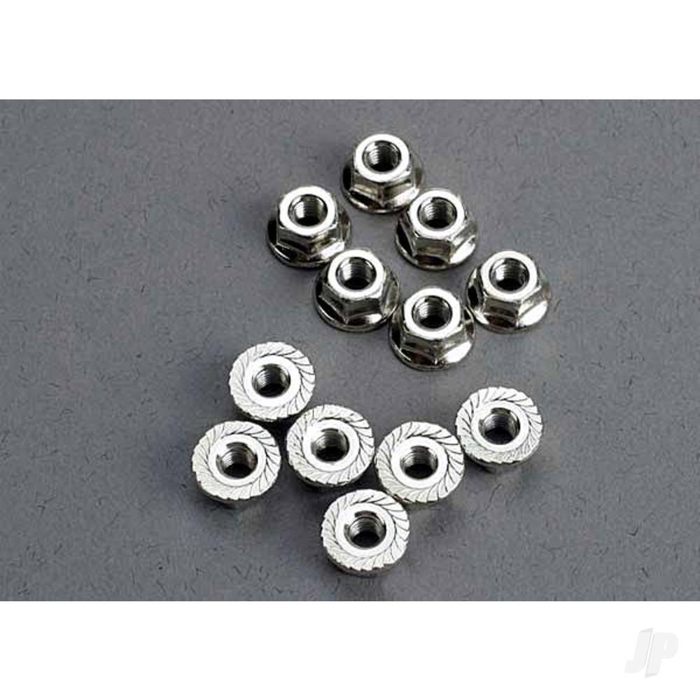 Traxxas Nuts, 3mm flanged (12 pcs)