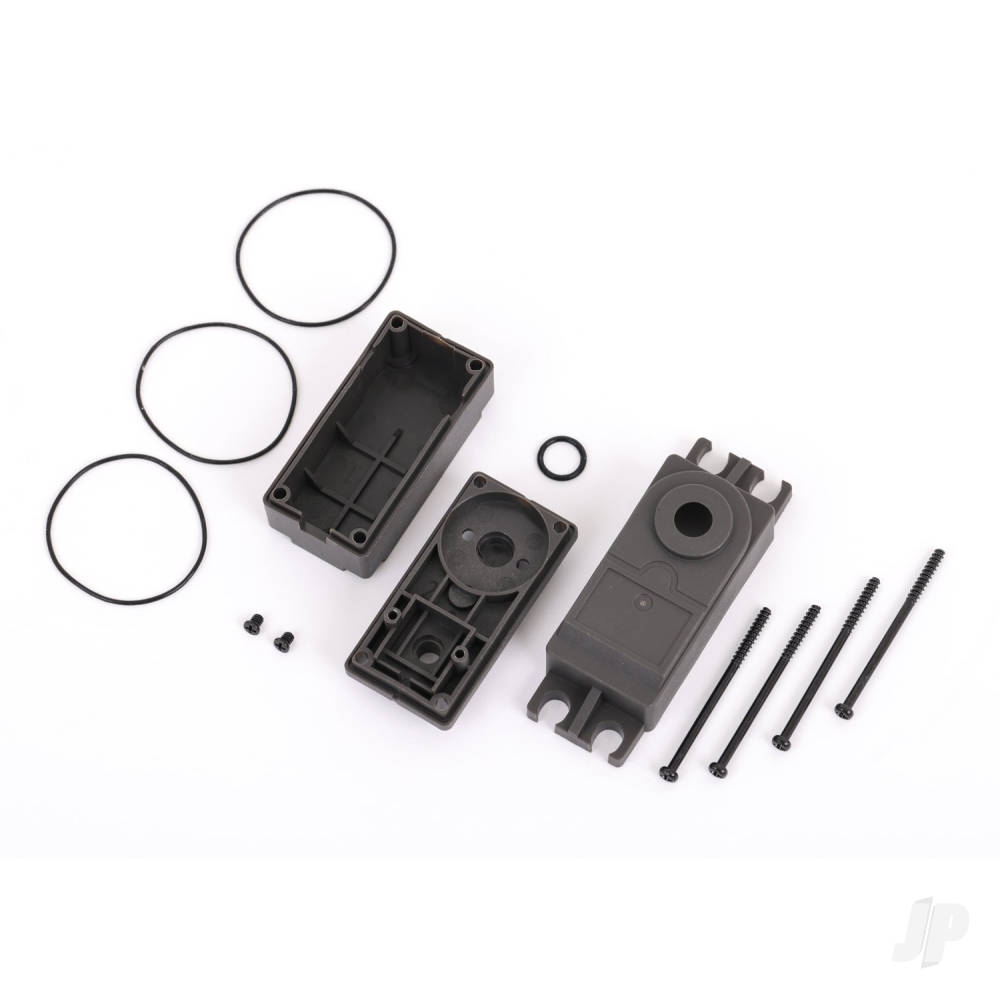 Traxxas Servo case, plastic (top, middle, bottom) / gaskets / hardware (for #2275 servo)