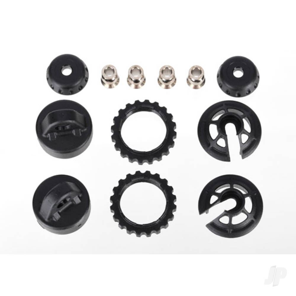 Traxxas Caps & spring retainers, GTR Long / XX-Long shock (upper cap (2 pcs) / hollow balls (4 pcs) / bottom cap (2 pcs) / upper retainer (2 pcs) / lower retainer (2 pcs))