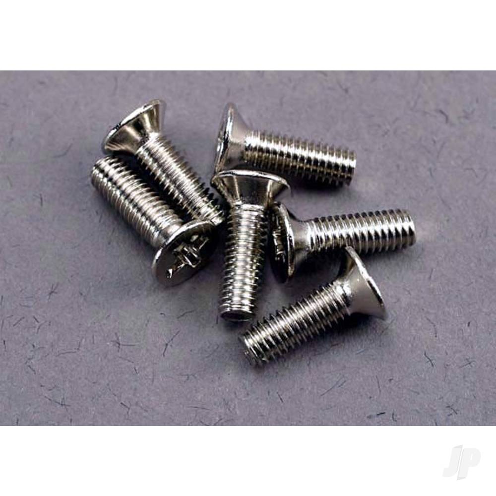Traxxas Screws, 3x10mm countersunk machine (6 pcs)