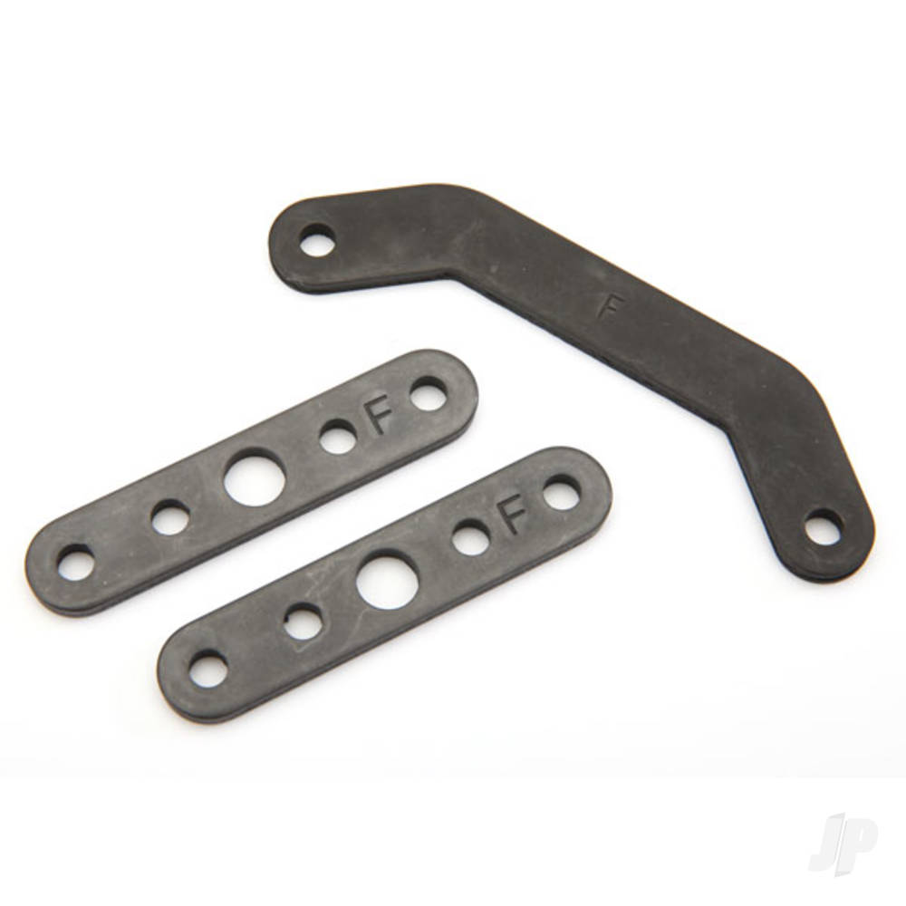 Traxxas Bulkhead, tie bar, Front, upper (1pc) / lower (2 pcs) (Steel)
