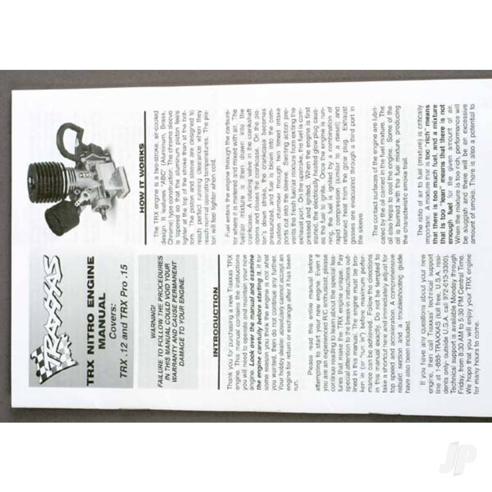 Traxxas Engine Manual, TRX