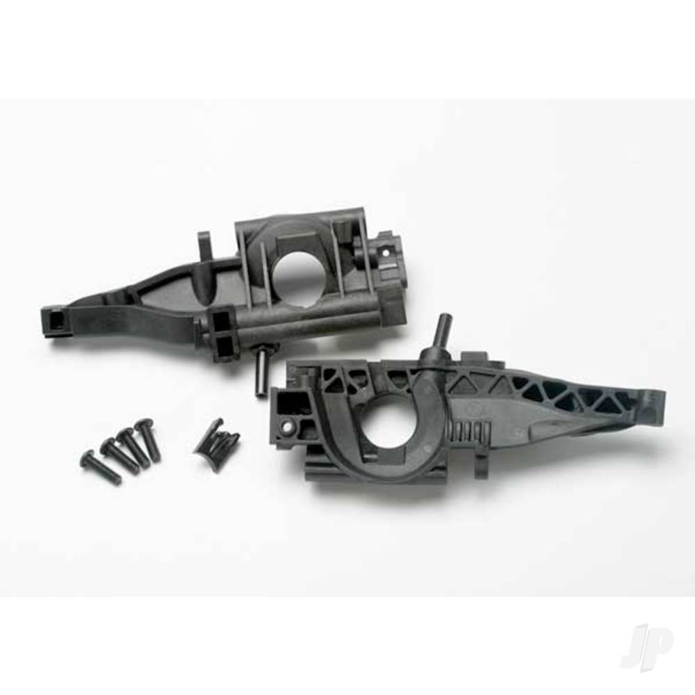 Traxxas Bulkhead, Rear (left & right halves) / diff retainer, Rear / 4x14mm BCS (2 pcs)