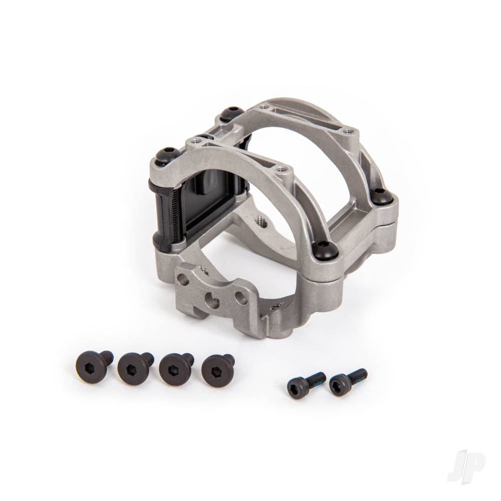 Traxxas Motor mount, aluminium (upper and lower) / motor mount spacer / hardware