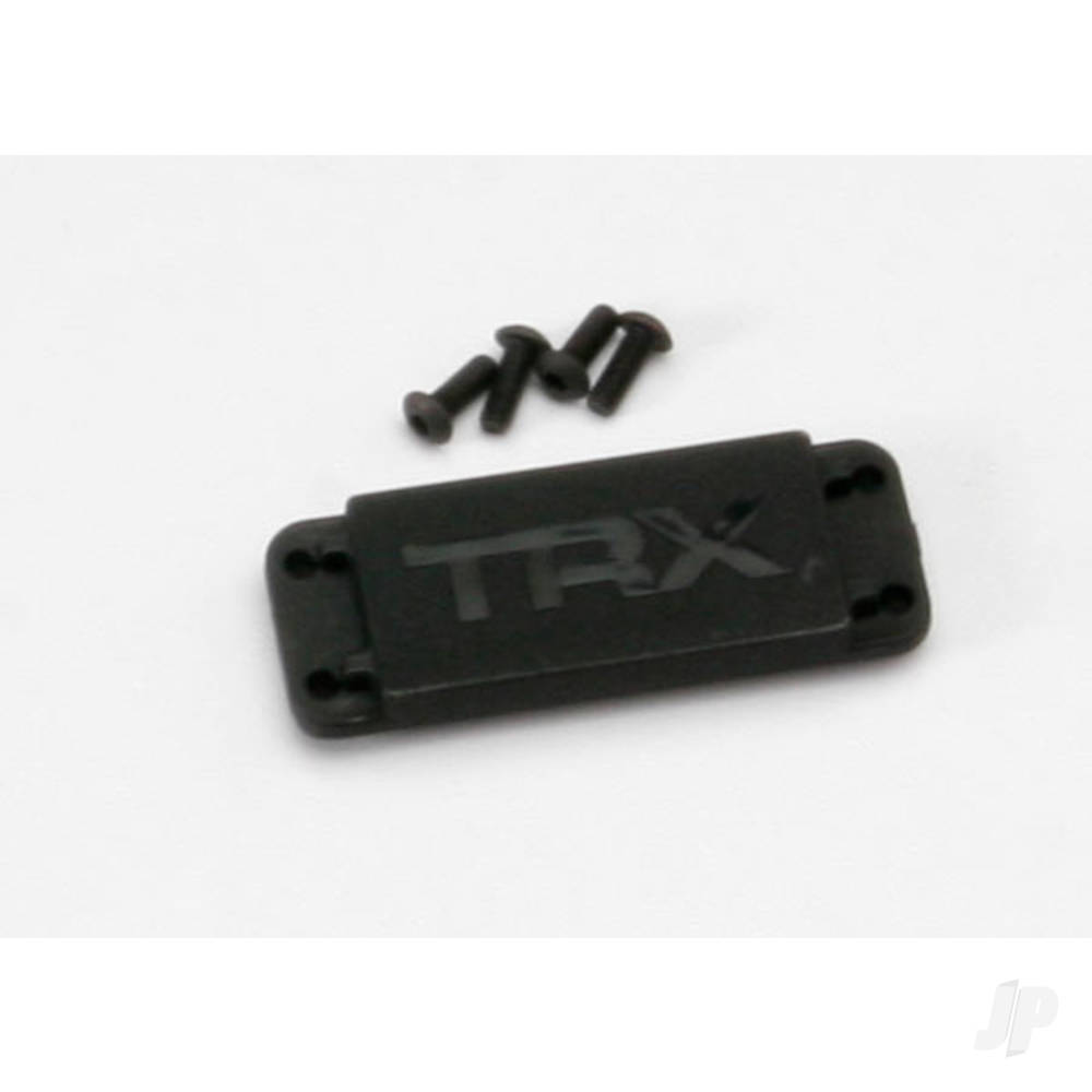 Traxxas Cover plate, steering servo / 3x8 BCS (4 pcs)