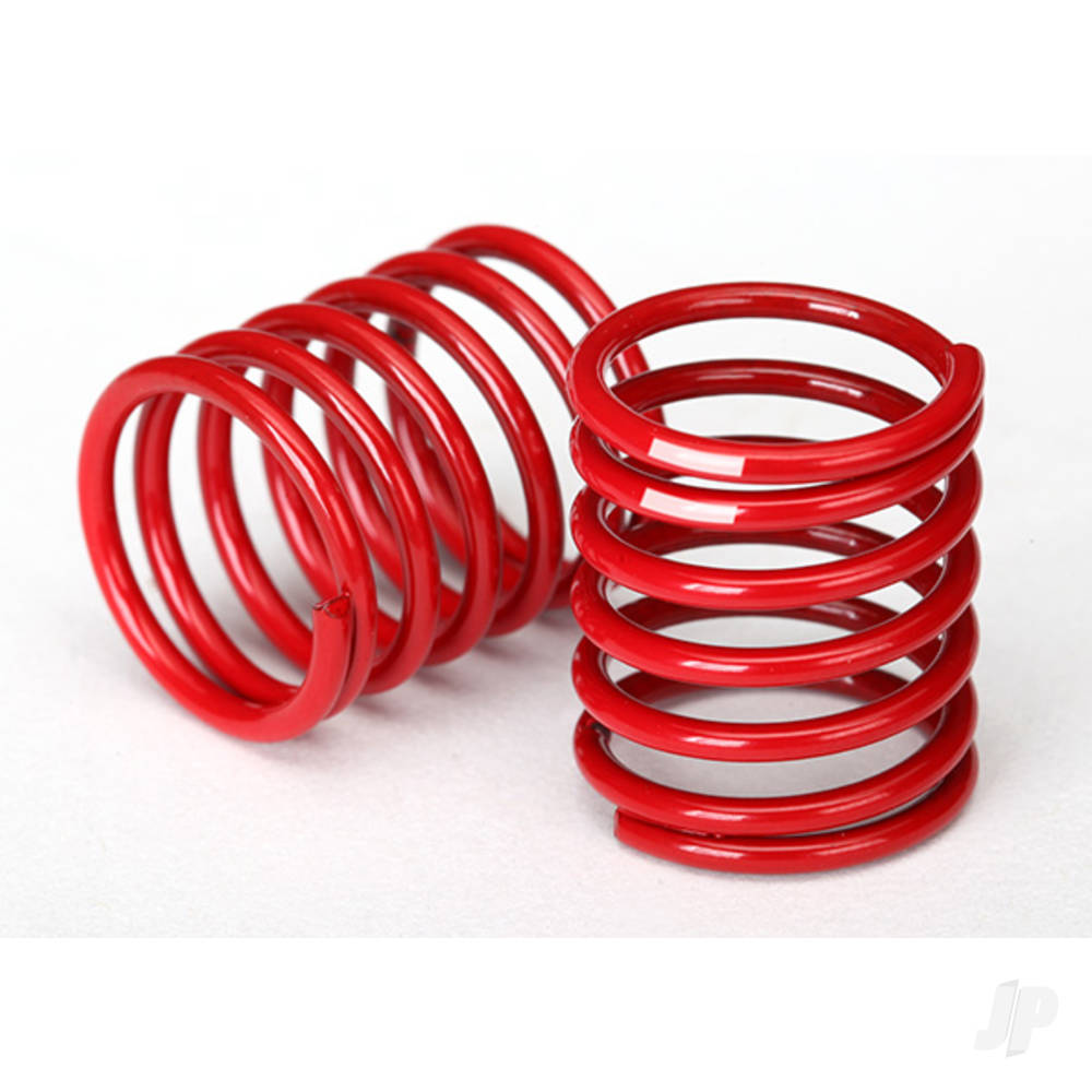 Traxxas Spring, shock (Red) (2.8 rate, White stripe) (2 pcs)
