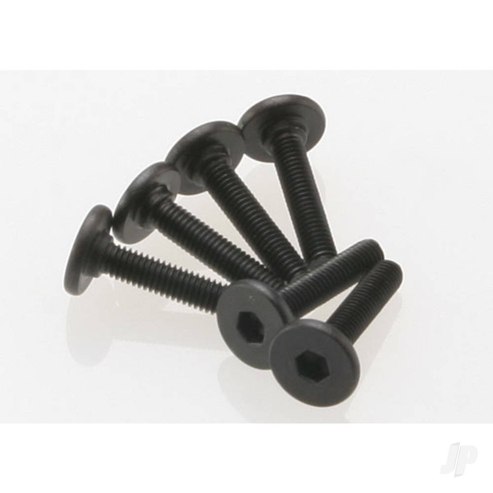 Traxxas Screws, 3x15mm flat-head machine (hex drive) (6 pcs)