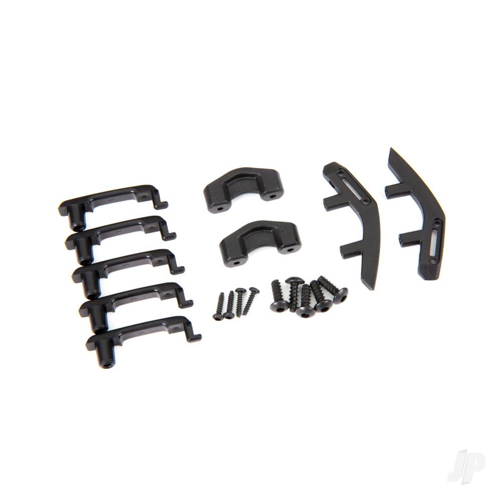 Traxxas Door handles, left & right / trail sights, left & right / trail sight retainers (2) / 2.6x8 BCS (4)/ 1.6x7 BCS (self-tapping) (4) (fits #9211 body)