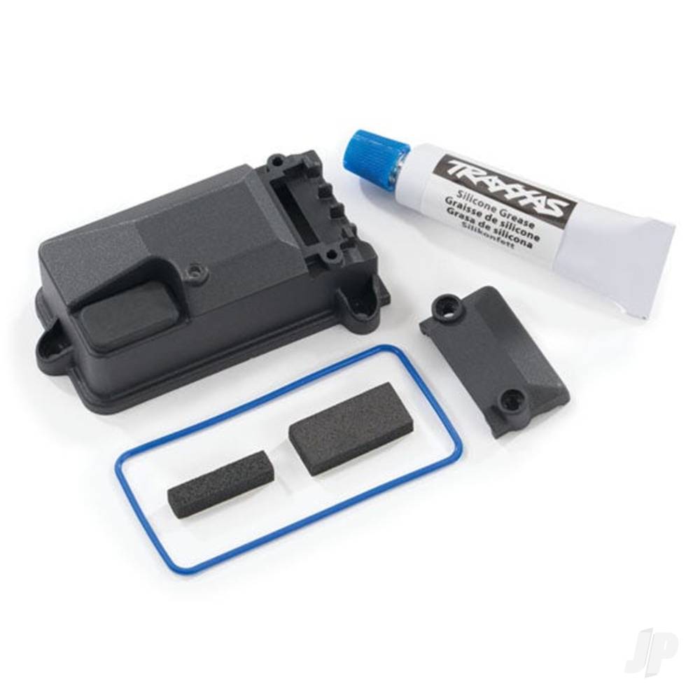 Traxxas Receiver box cover (compatible with #8224 receiver box & #2260 BEC) / foam pads / seals / silicone grease-1