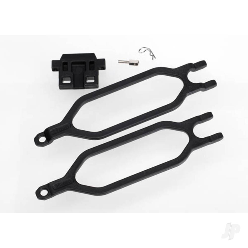 Traxxas Hold down, battery (2 pcs) / hold down retainer / battery post / angled Body clip