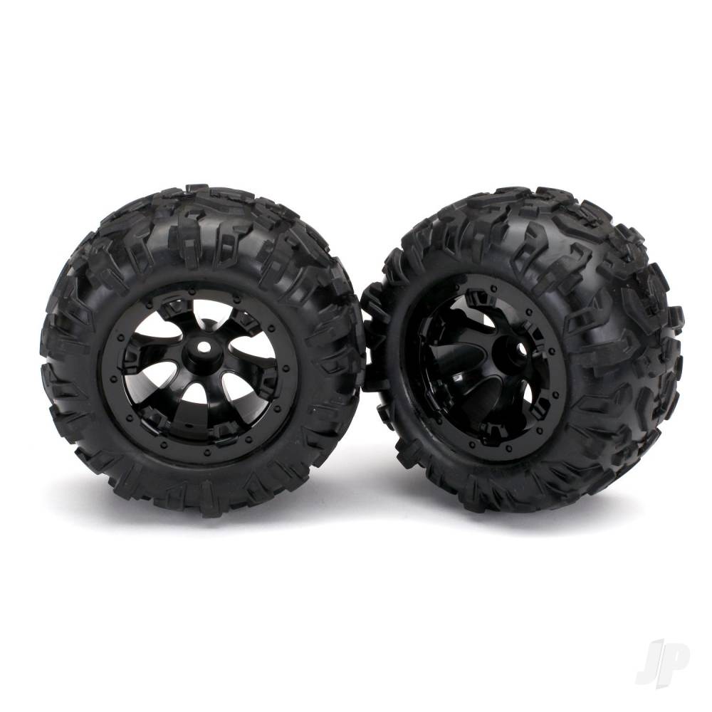 Traxxas Tyres & Wheels, Assembled Glued Canyon At Tyres (1 Left, 1 Right)