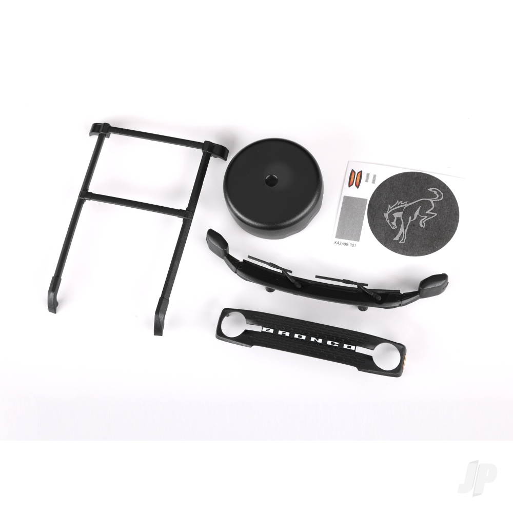 Traxxas Roof rack/ spare Tyre cover/ cowl/ grille (fits #9711 body)