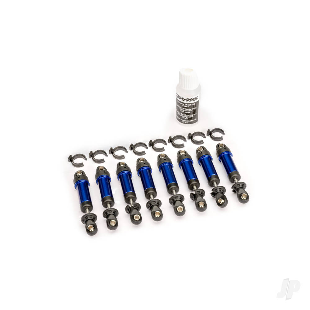 Traxxas Shocks, GTM, 6061-T6 aluminium (blue-anodised) (fully assembled w,o springs) (8)