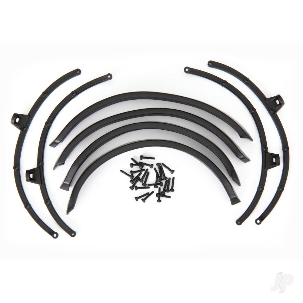 Traxxas Fender flares, front & rear (2 each)/ flare mounts (4)/ 2x8 CS (24) (fits #9211 body)
