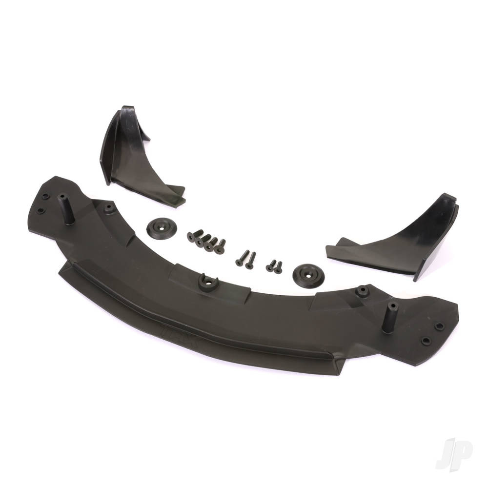 Traxxas Splitter extension / canards, left and right / washers (2)/ 4x12mm CCS (4)/ 3x15mm CCS (2)/ 3x10mm CCS (2)