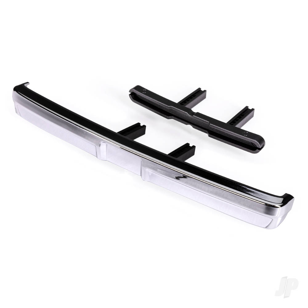 Traxxas Bumper, Front (Chrome)/ bumper mount (2)/ 3x10 BCS (2)