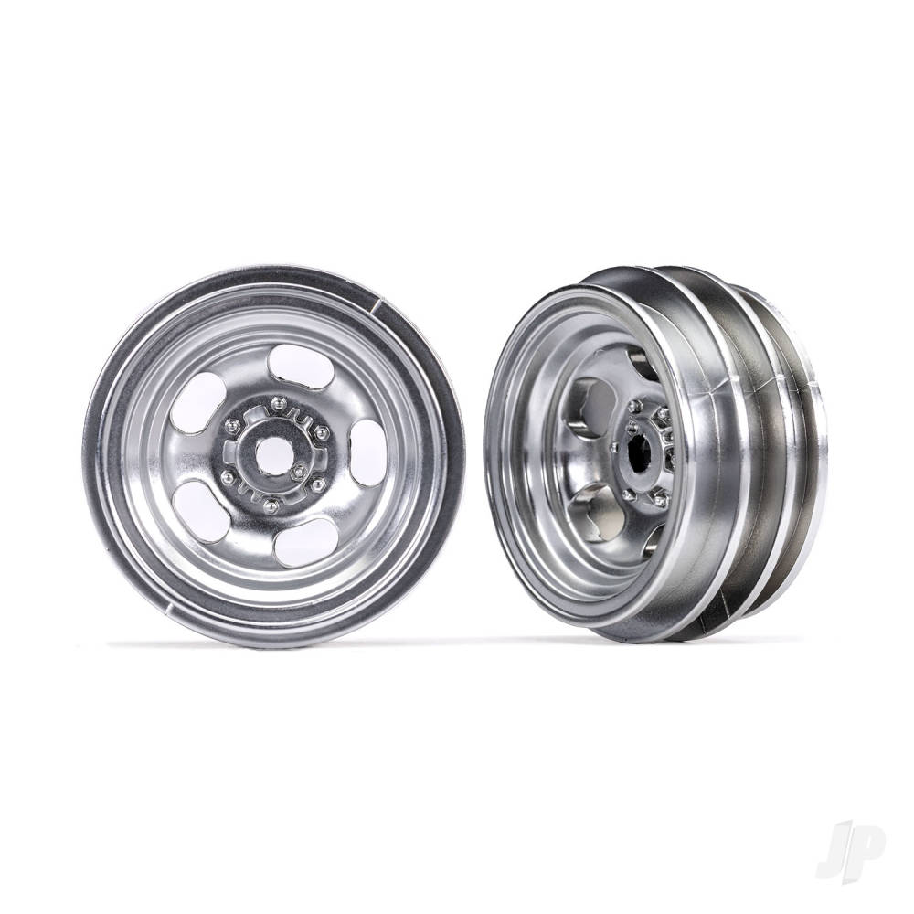 Traxxas Wheels, 1.0in (Satin Chrome) (2)