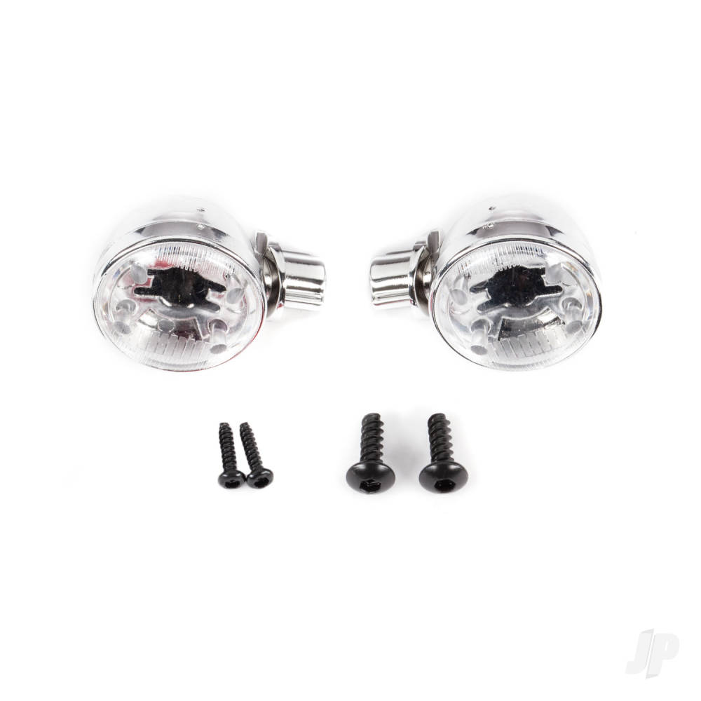 Traxxas Headlight housings (left & right) / headlight lens (2) / 2.6x8 BCS (2) / 1.6x7 BCS (self-tapping) (2) (fits #9333 or 9335 body)