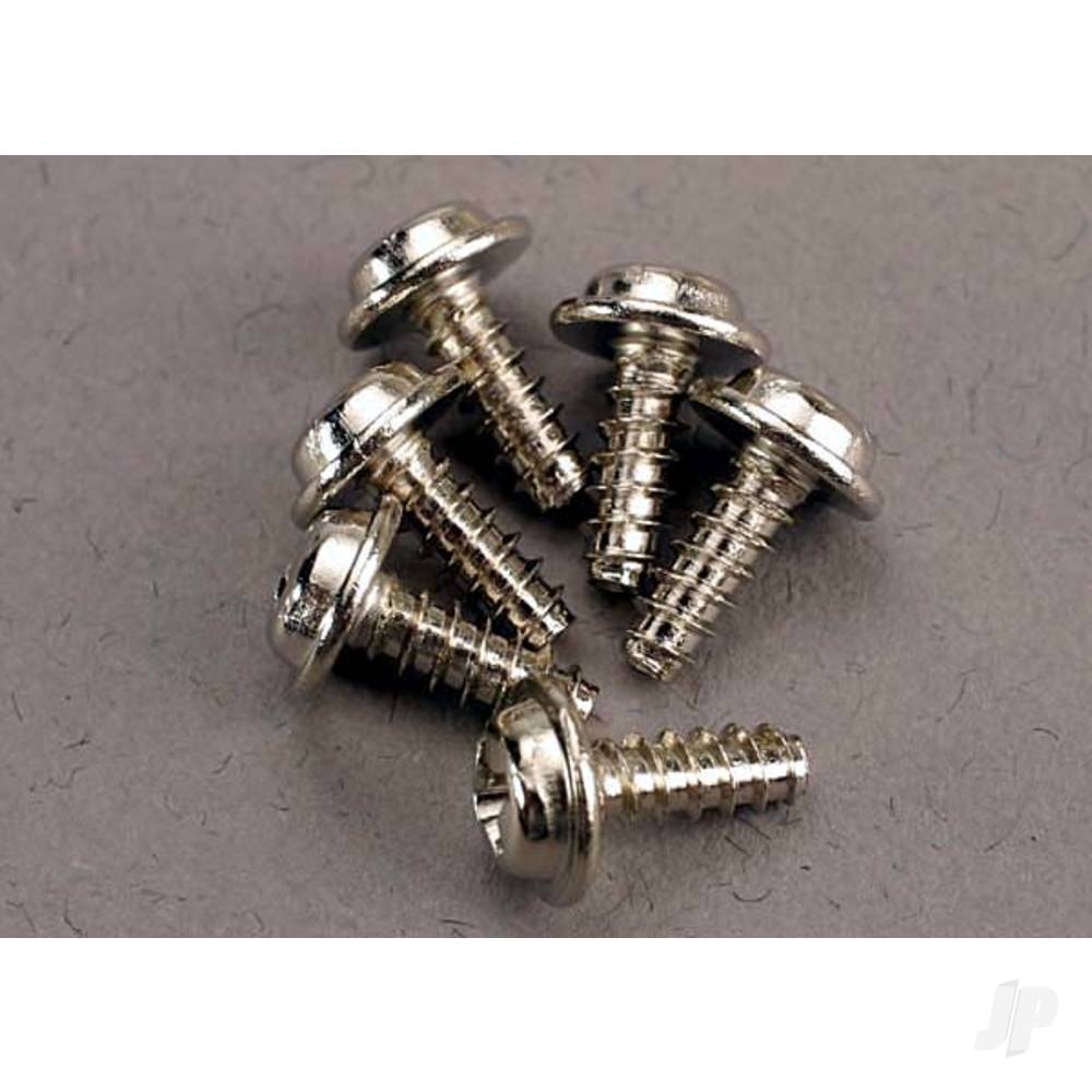 Traxxas Screws, 3x8mm washerhead self-tapping (6 pcs)