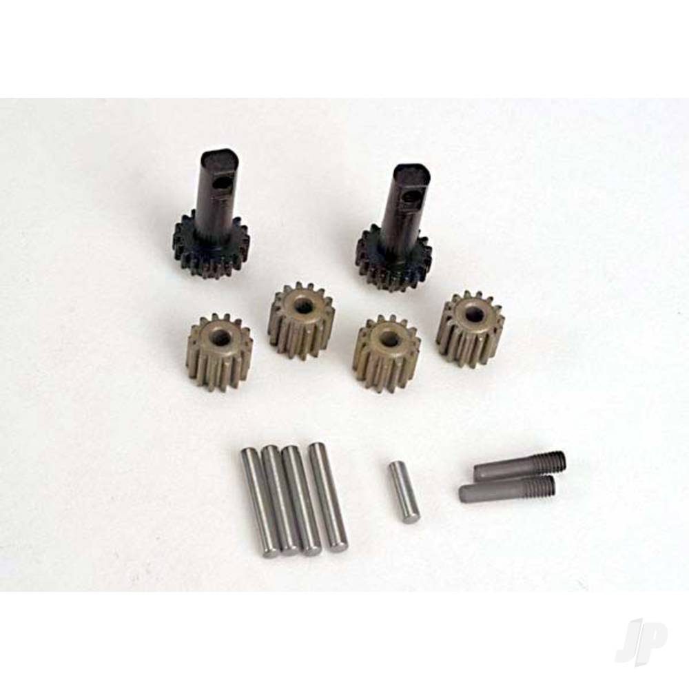 Traxxas Planet gears (4 pcs) / planet shafts (4 pcs) / sun gears (2 pcs) / sun gear alignment shaft (1pc) all hardened Steel