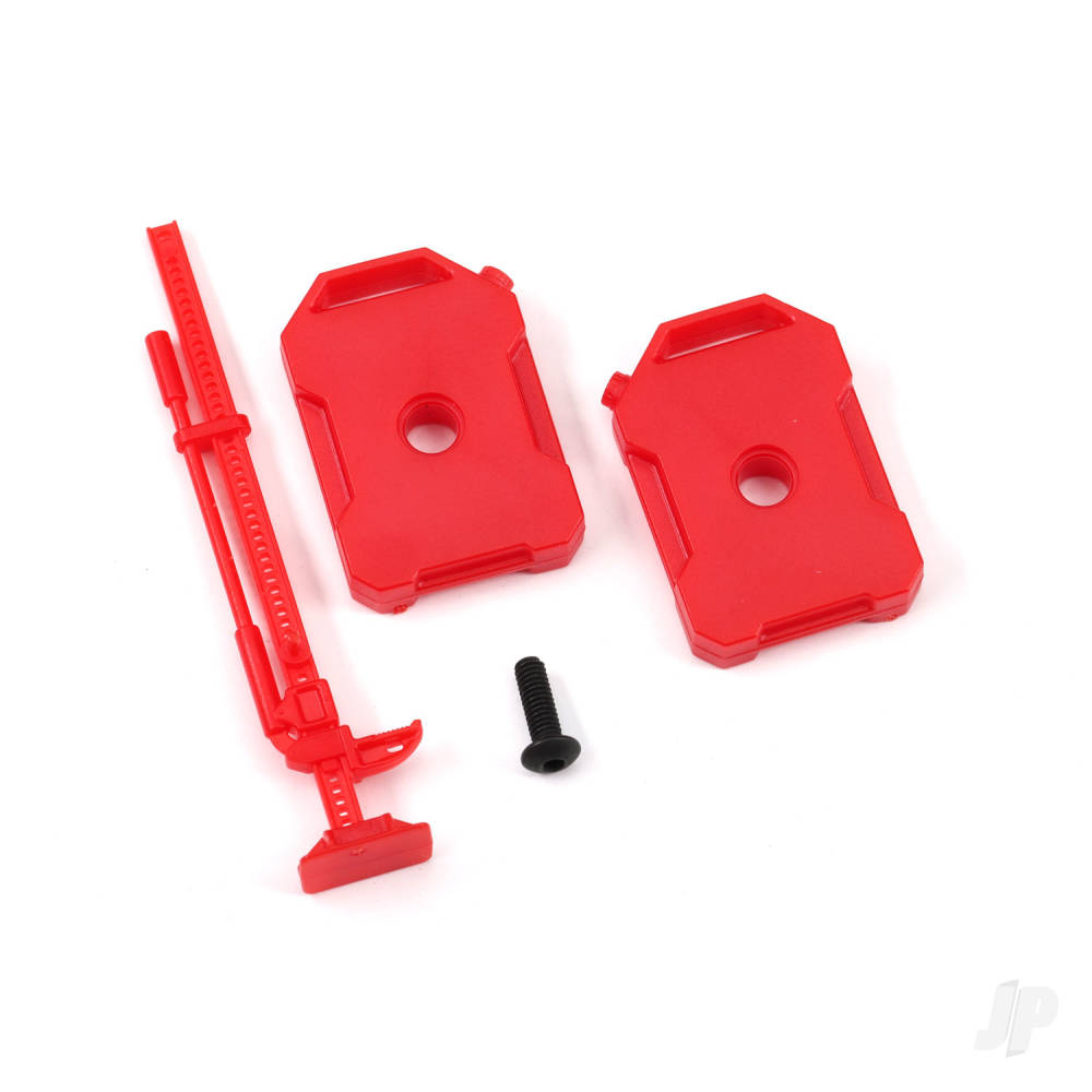 Traxxas Fuel canisters (left & right)/ jack (Red) (fits #9712 body)