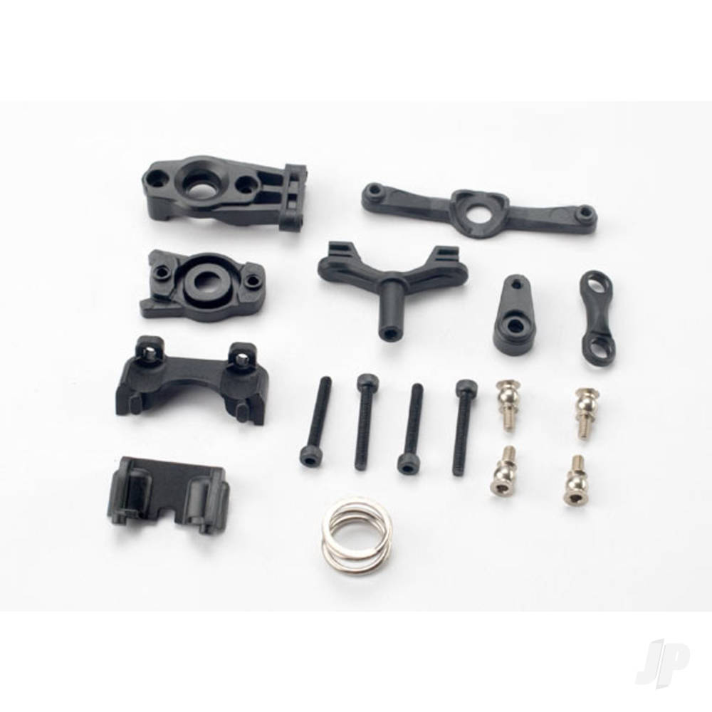 Traxxas Steering arm (upper & lower) / steering link / servo horn / servo saver / servo saver spring / servo horn mount / ball stud (2 pcs) / shock mounts, Front & Rear / 2.5x18mm CS (4 pcs)