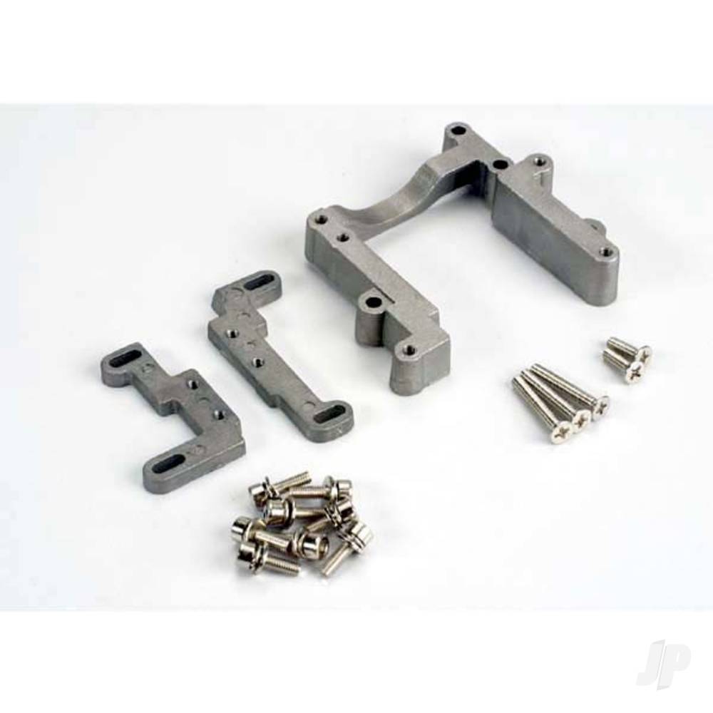 Traxxas Engine mount, 2 piece, aluminium (with screws) (N. Rustler / Sport)