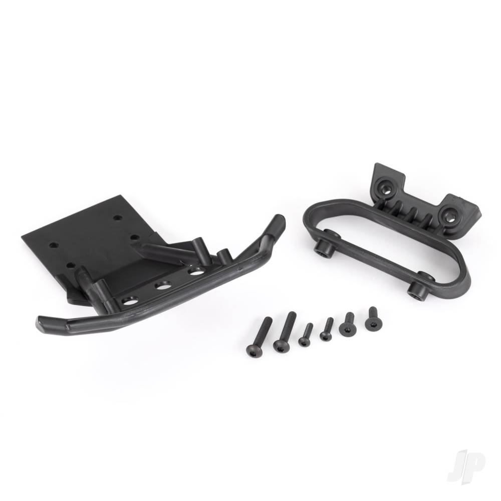 Traxxas Bumper, Front / bumper mount / 4x12 CCS (2) / 4x22 BCS (2) / 3x12 BCS (2) (fits 2WD Stampede) (for LED light kit installation)
