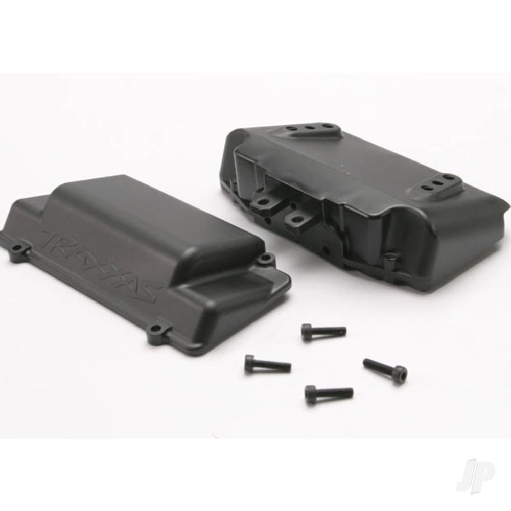 Traxxas Battery Box, bumper (Rear) (includes battery case with bosses for wheelie bar, cover, and foam pad)
