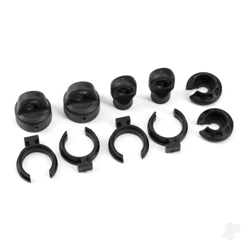 Traxxas Shock cap (2)/ spring perch (2)/ rod end (2)/ spring preload spacer (4)