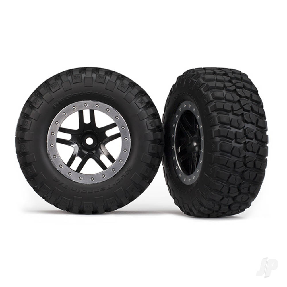 Traxxas Wheels & Tyres, Assembled Glued BFGoodrich Mud-Terrain T / A KM2 Tyres (2 pcs)