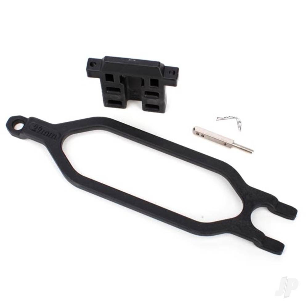 Traxxas Hold down, battery / hold down retainer / battery post / angled Body clip (allows for installation of taller, multi-cell batteries)