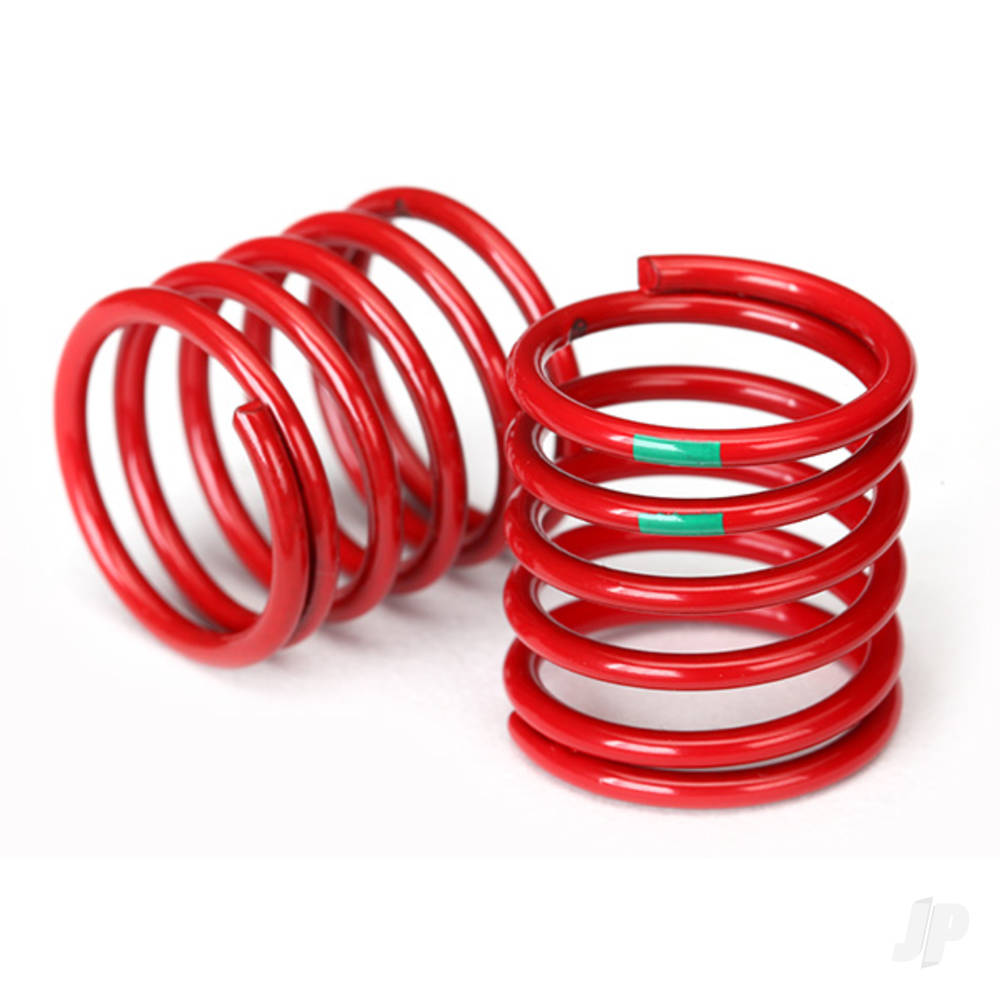 Traxxas Spring, shock (Red) (4.075 rate, Green stripe) (2 pcs)