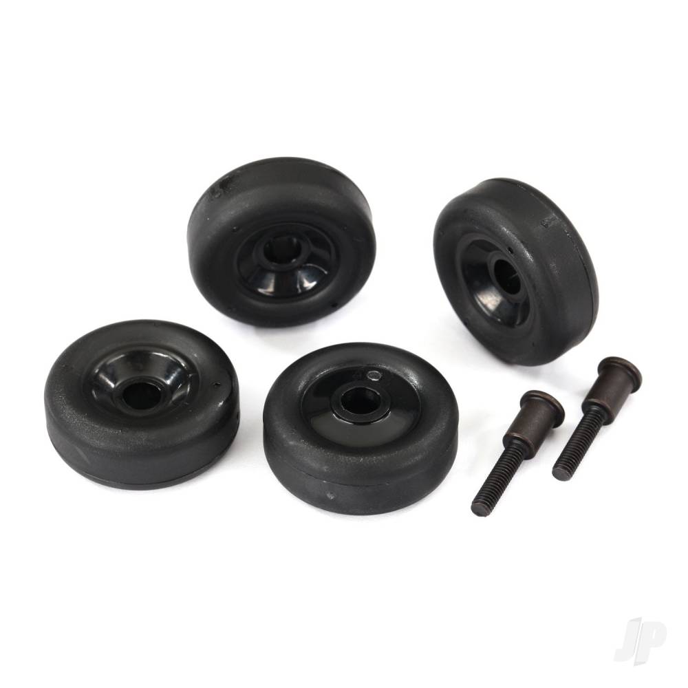 Traxxas Wheels (4 pcs) / axles (2 pcs), for Maxx wheelie bar