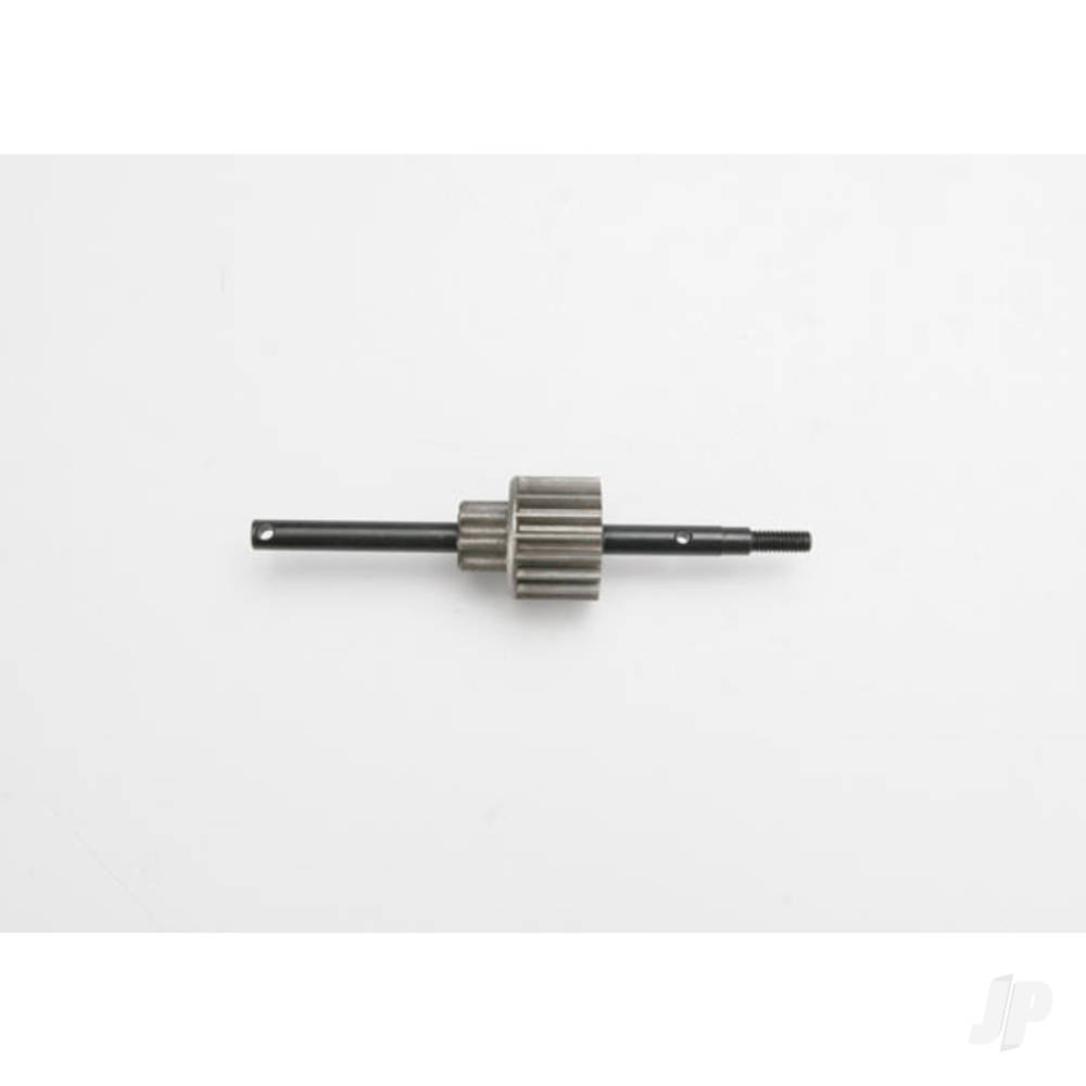 Traxxas Input shaft / drive gear assembly (18-tooth Steel top gear)