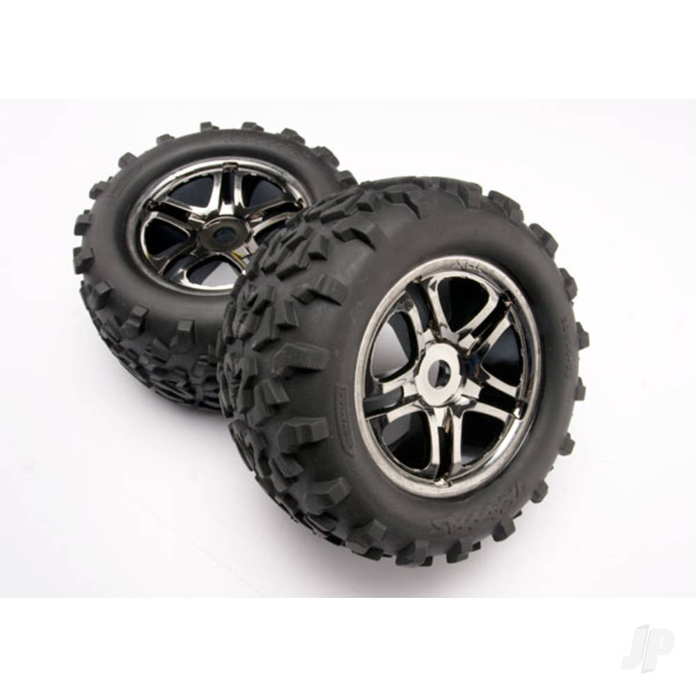 Traxxas Tyres & Wheels, Assembled Glued Maxx Tyres 6.3in (2 pcs)