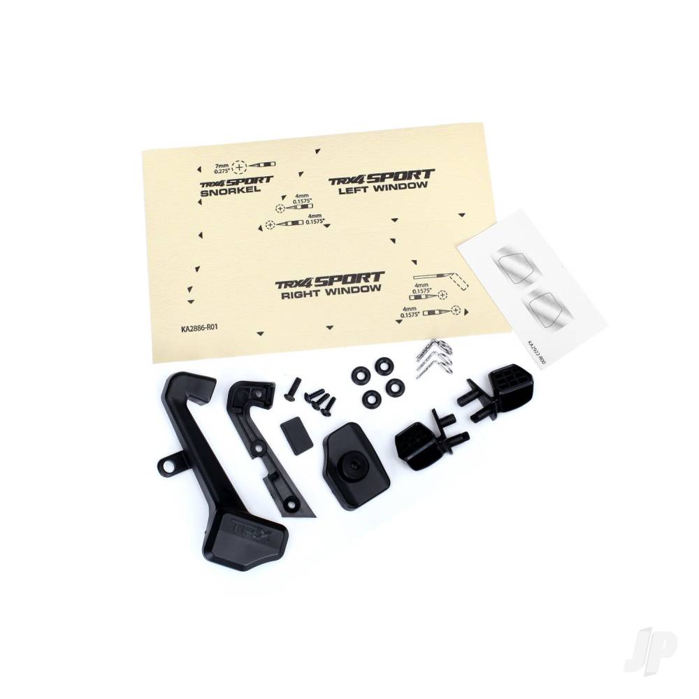 Traxxas Mirrors, side (left & right) / snorkel / mounting hardware (fits #8111 or #8112 Body)