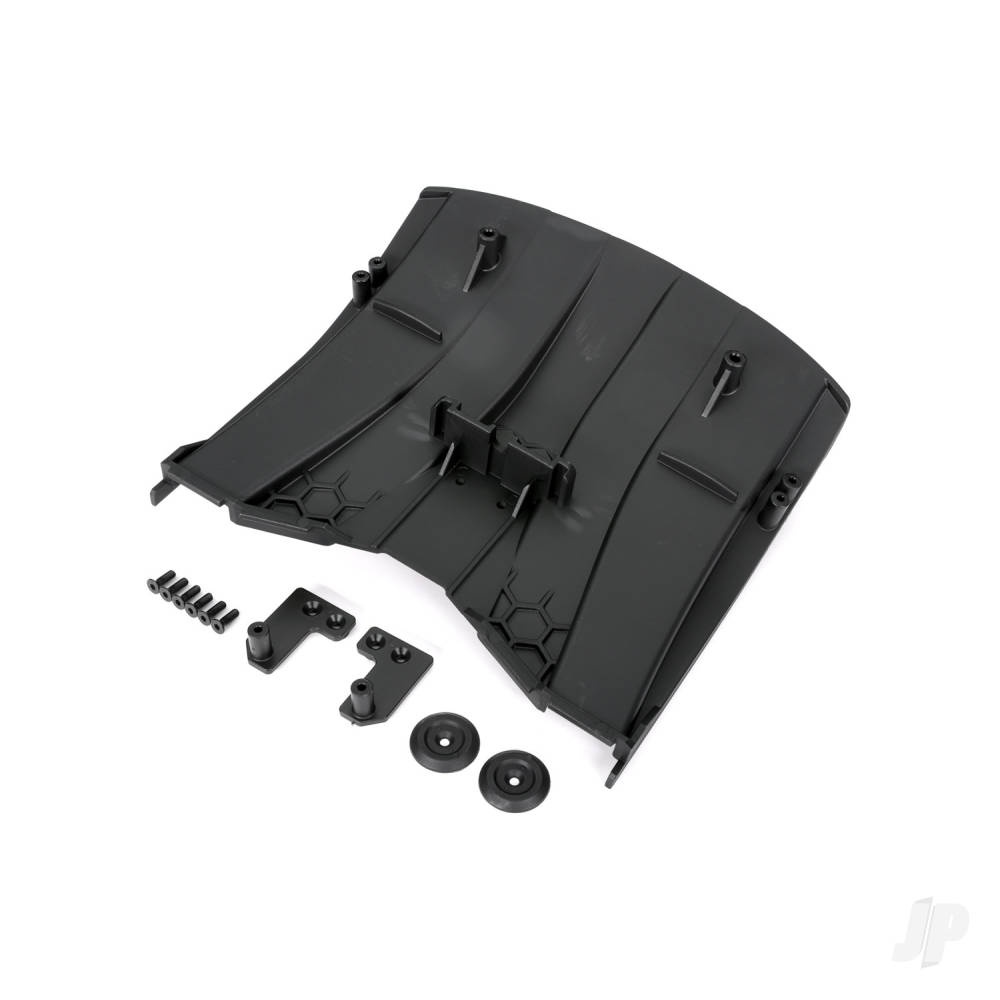 Traxxas Diffuser, Rear / diffuser wing (left & right) / washers (2) / 3x10mm CCS (6)