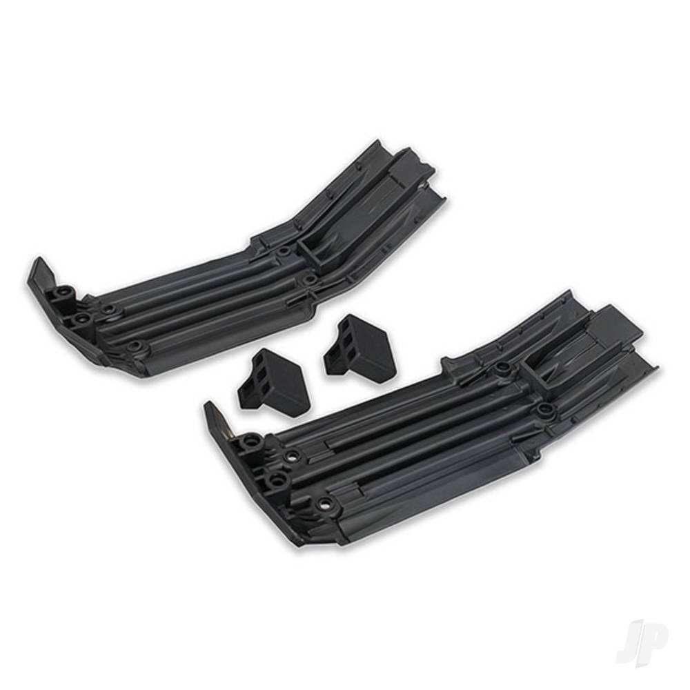 Traxxas Skid plate, Front (1pc), Rear (1pc) / rubber impact cushion (2 pcs)