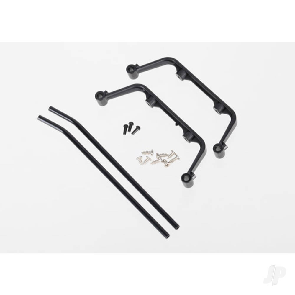 Traxxas Landing skid Set (Black-anodised) / screws (4 pcs) (assembled)