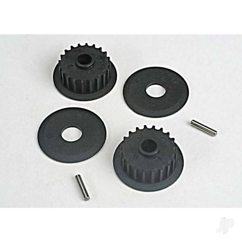 Traxxas Pulleys, 20-groove (middle) (2 pcs) / flanges (2 pcs) / axle pins (2 pcs)